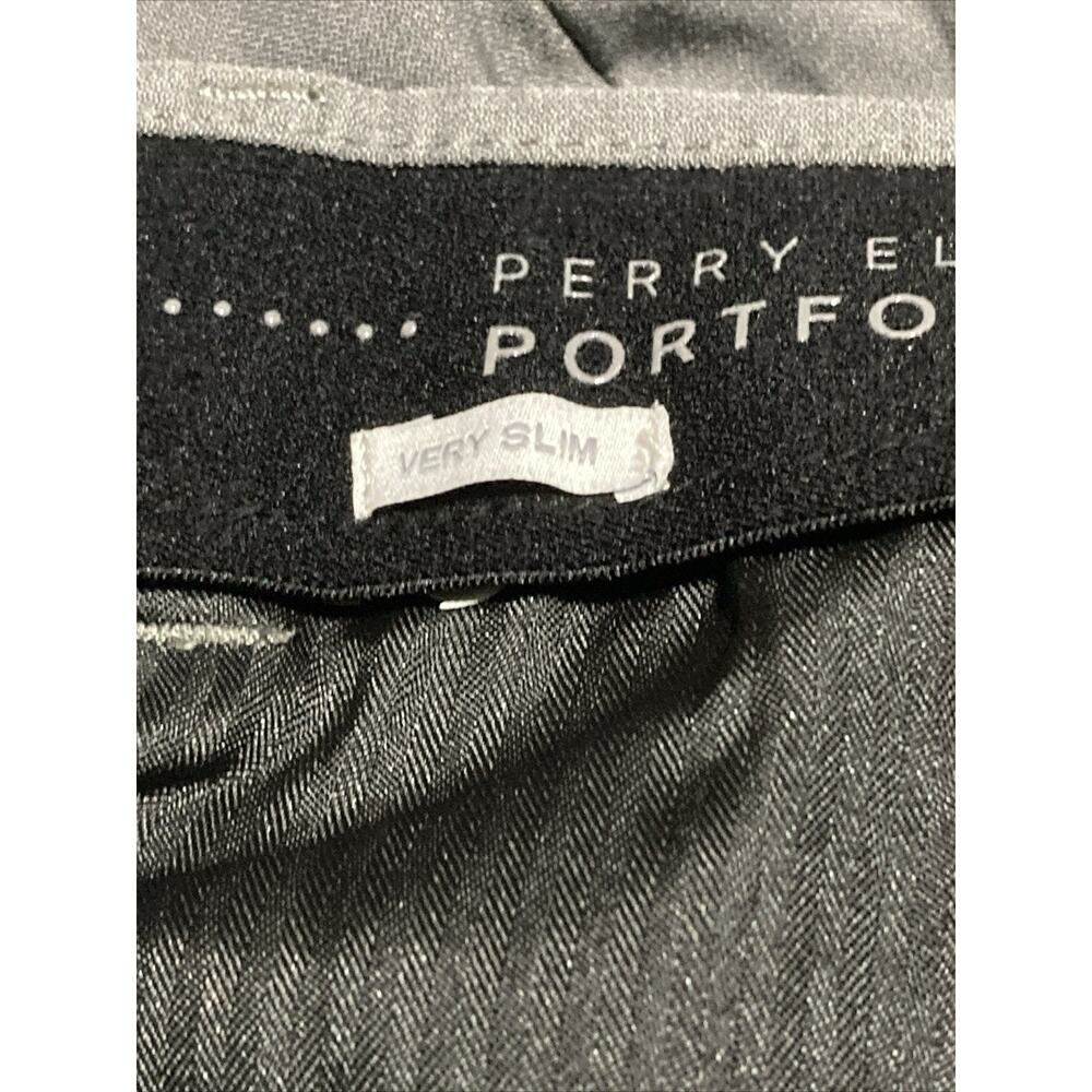 Perry Ellis Men's‎ Portfolio Very Slim Dress Pants 34x28 Gray - Picture 6 of 9